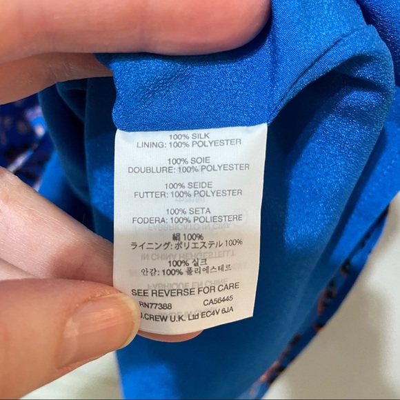 J Crew Blue Silk Floral Sleeveless Scarf Mini Dress 8 - Picture 8 of 10
